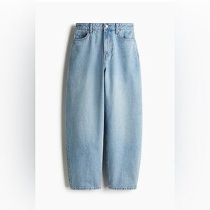 H&M High Rise Light Blue Barrel Jeans